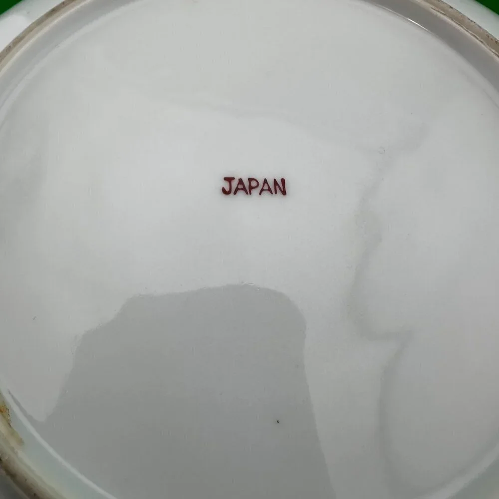 VINTAGE HAND PAINTED PORCELAIN CANDY DISH, MADE IN JAPAN